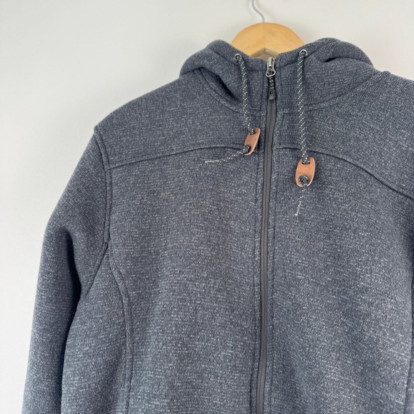 Rugged Elements Mens Fleece Lined Hoodie Charcoal Gray Full Zip Jacket Size M - Picture 10 of 14